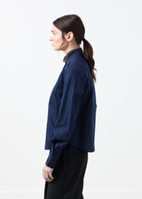 Sheer Silk Collar Button Up